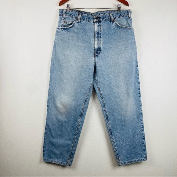 VINTAGE LEVIS 550 Orange Tab Relaxed Fit Tapered Leg Jean Size W38 L30 - Picture 2 of 16